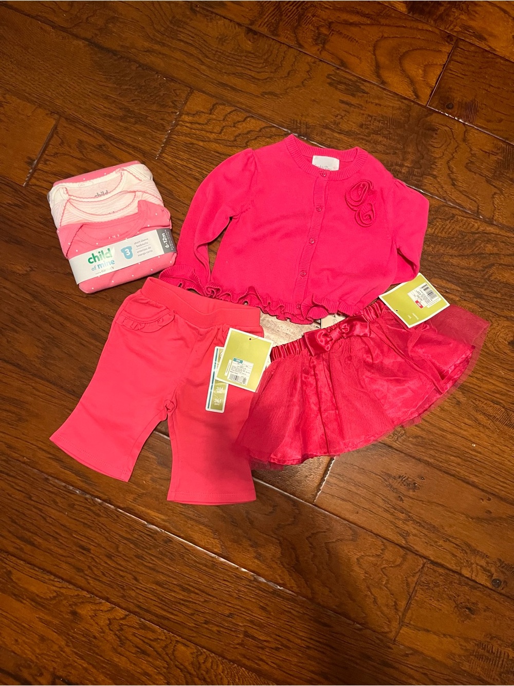 4/ $15 Pink lot various sizes baby girl